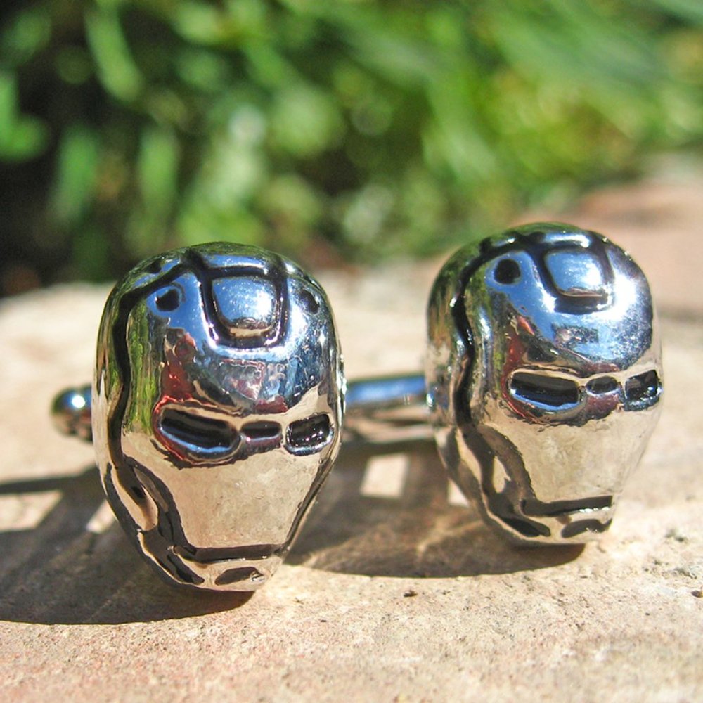Iron Man Silver Cufflinks
